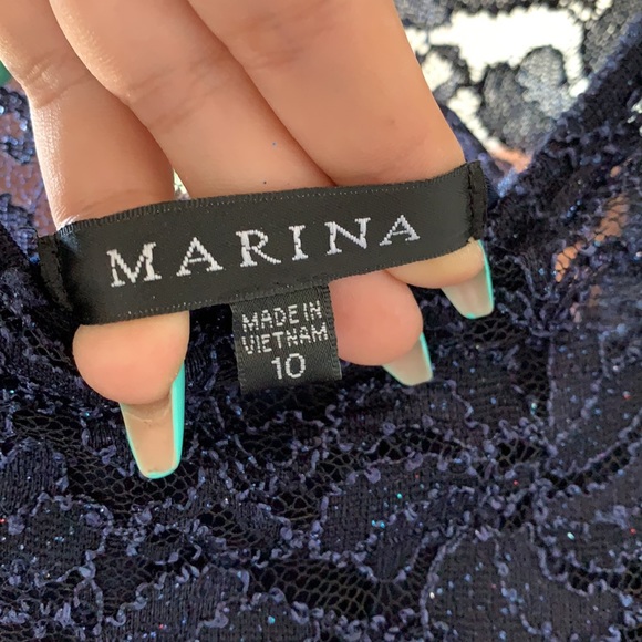 Dark Blue Evening Gown - Picture 4 of 4